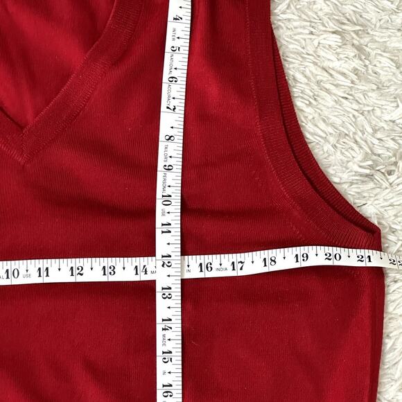 Vintage 80s 90s Tricots St. Raphael Men Size Large Pure Wool V Neck Sweater Vest - Picture 3 of 6